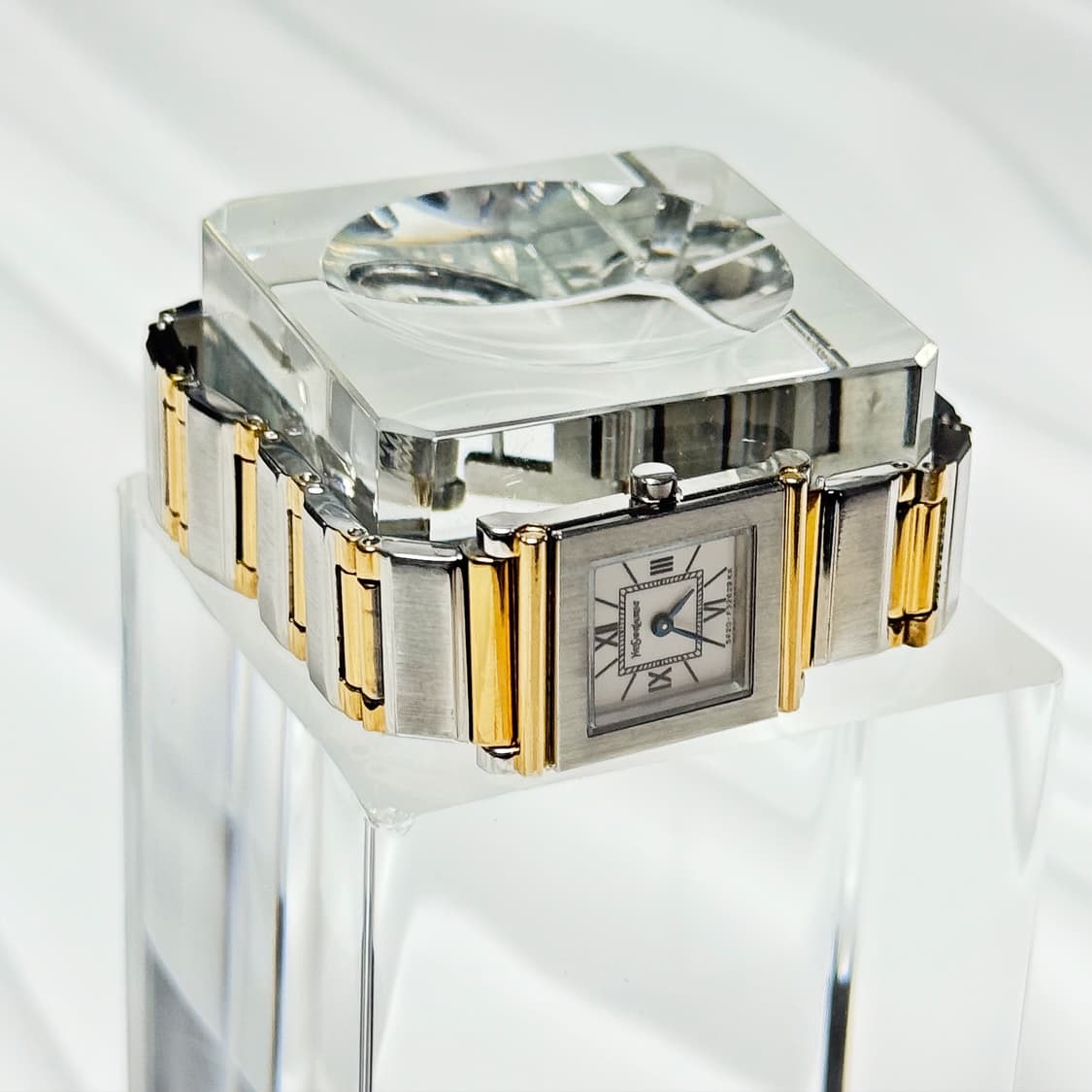 80's90's 빈티지 YSL 이브생로랑 스퀘어 콤비 워치 상품이미지2