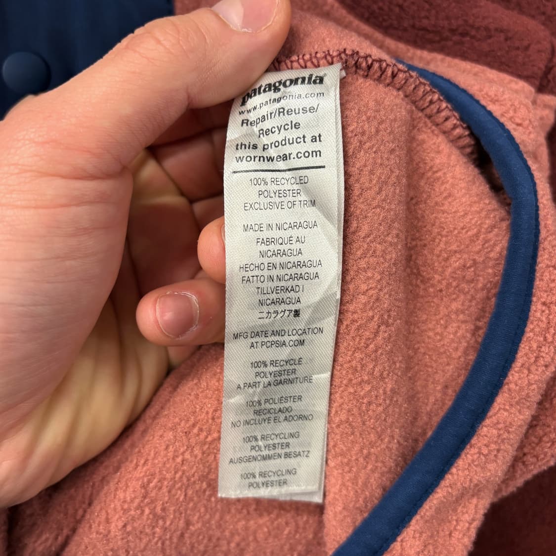 파타고니아 라이트웨이트 신칠라 스냅-T 플리스 풀오버 살몬&로즈 N667 상품이미지8