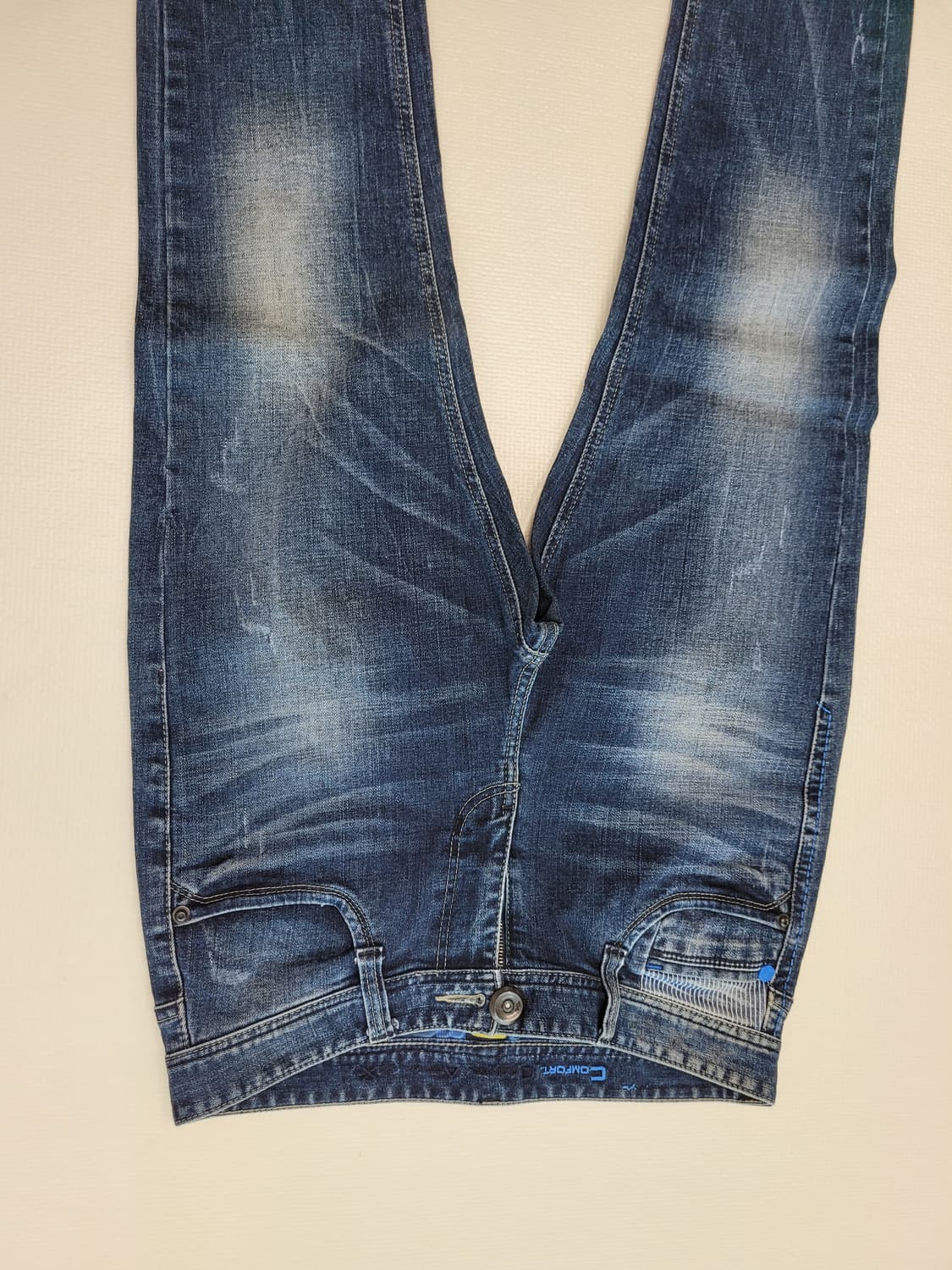 콕스 COAX 남자 워싱 청바지 32 다크블루 상품이미지3