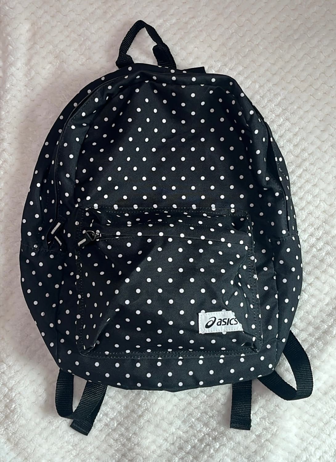아식스 도트 땡땡이 백팩 블랙 빈티지 상품이미지1