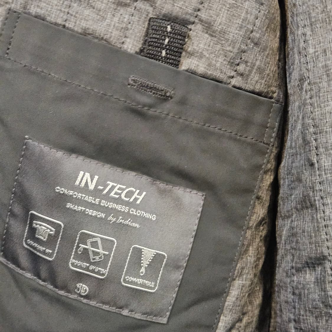 110(2XL)/실측100(L)인디안 남성 블랙 스탠드 칼라 자켓 상품이미지5