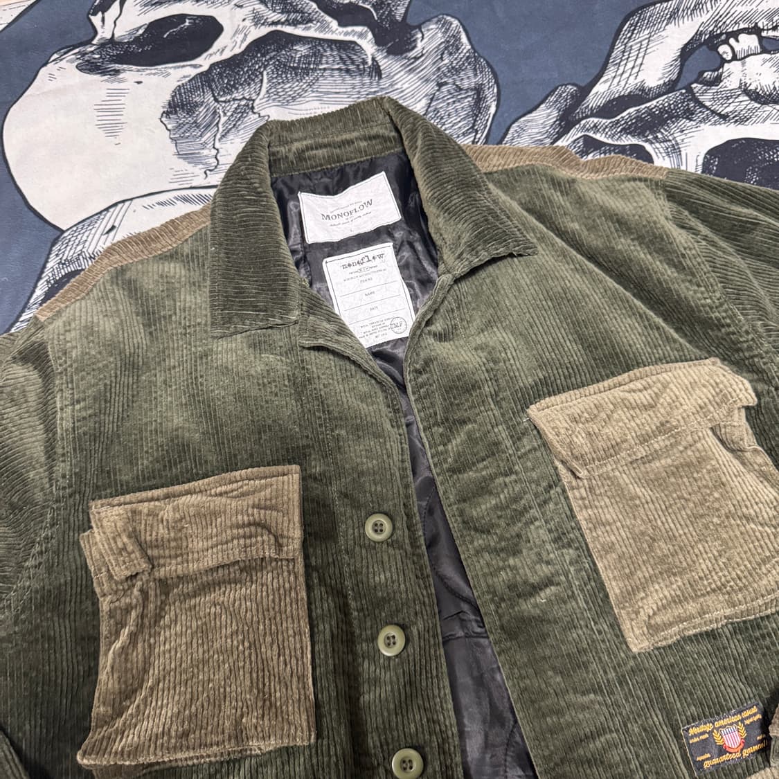 모노플로우 코듀로이 퀄팅자켓 L사이즈 상품이미지3