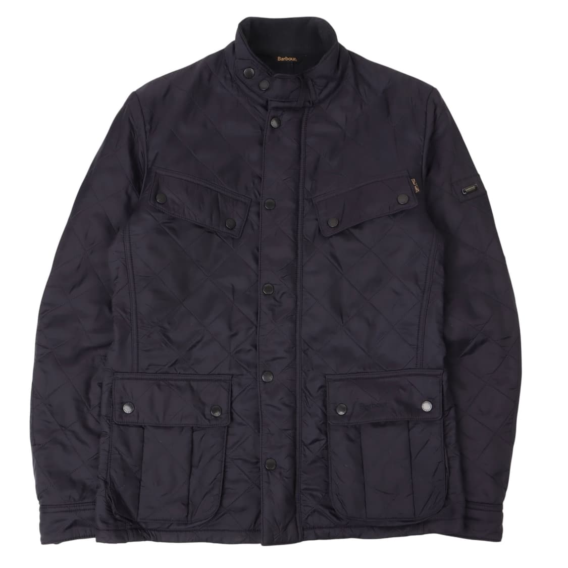 바버 네이비 폴라 퀼트 점퍼 자켓 상품이미지1