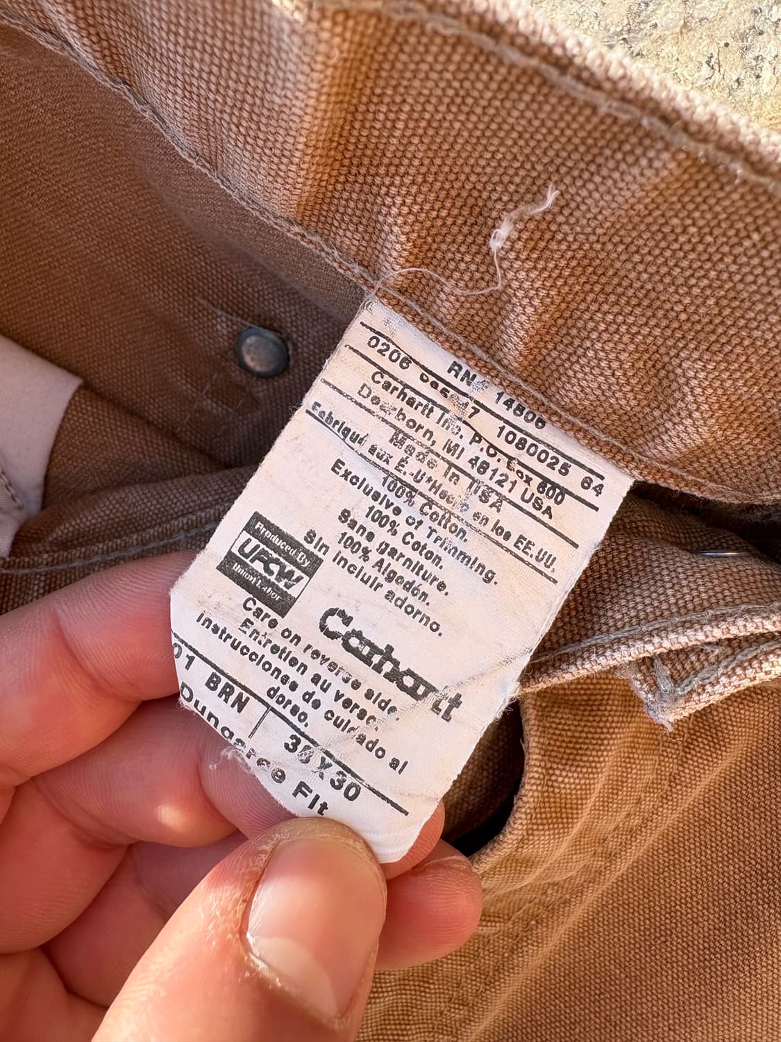 칼하트 더블니 카펜터 워크팬츠 BRN 상품이미지5