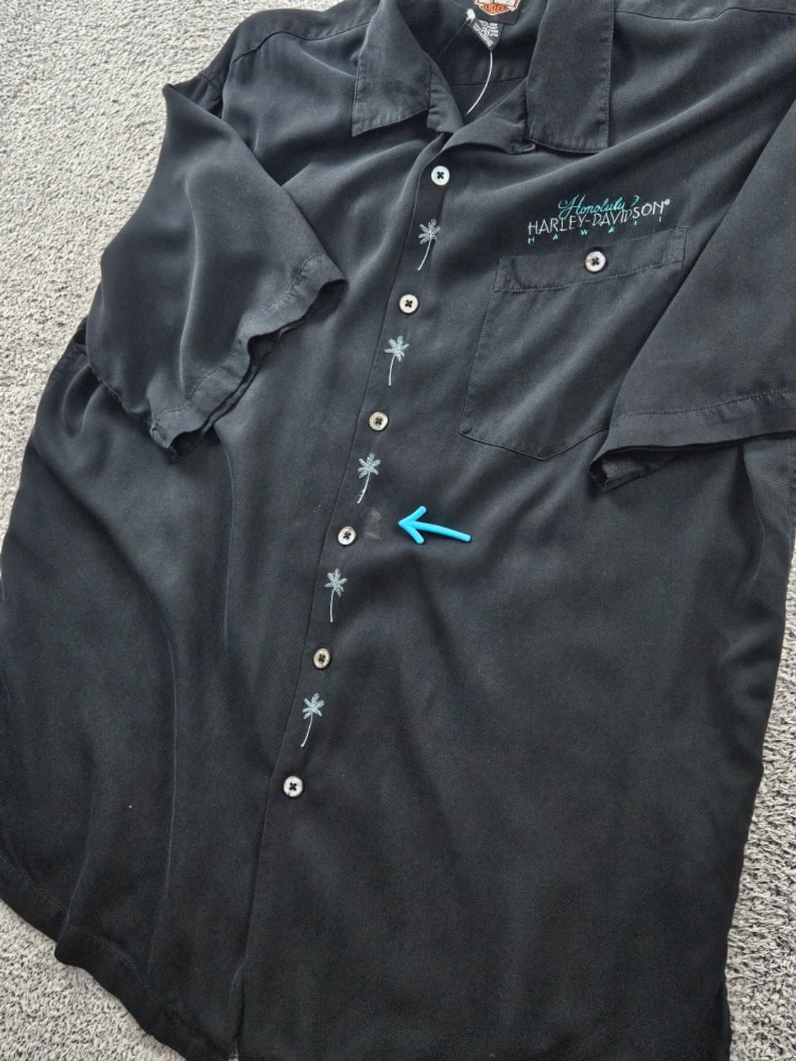 할리데이비슨 하와이 호놀룰루 실크 반팔 셔츠 ( XL ) / 11420 상품이미지9