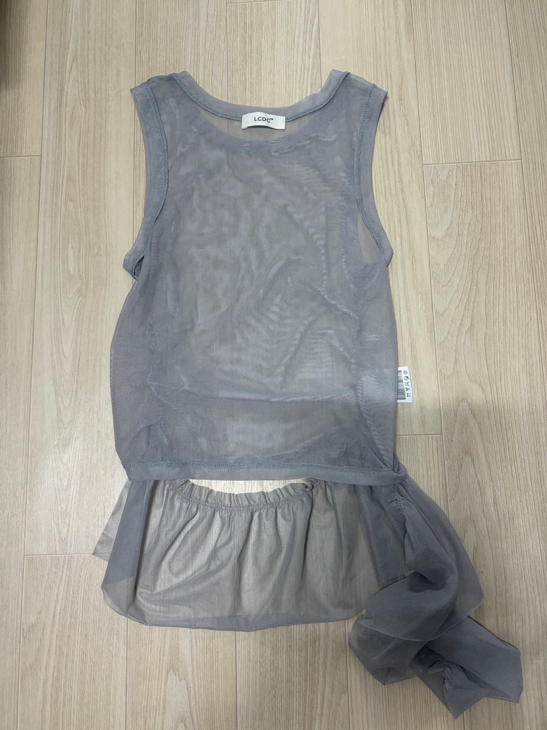 엘씨디씨티엠 메쉬 프릴 슬리브(grey) 상품이미지3