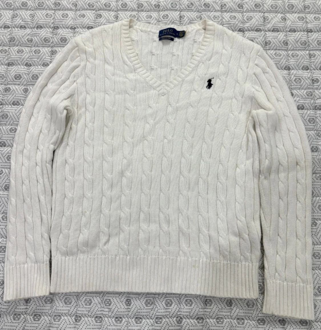 폴로 랄프로렌 케이블 니트 아이보리 ~55반 상품이미지1