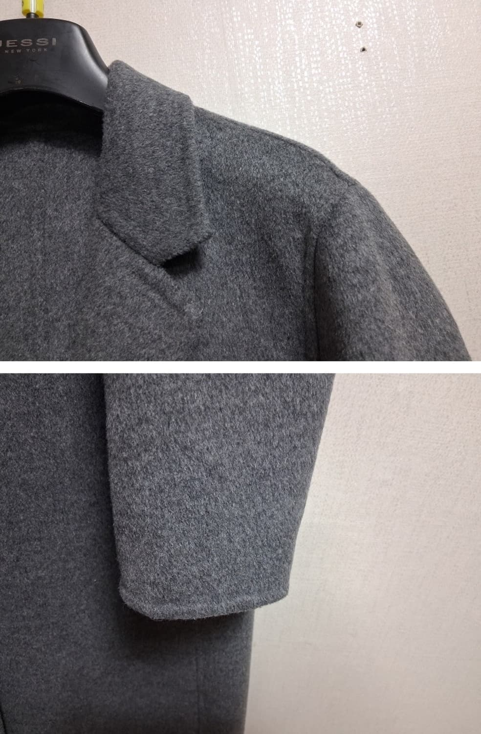 일본빈티지 유니클로 진회색 중간진회색 그레이핸드메이드코트 여성 66적당  상품이미지3