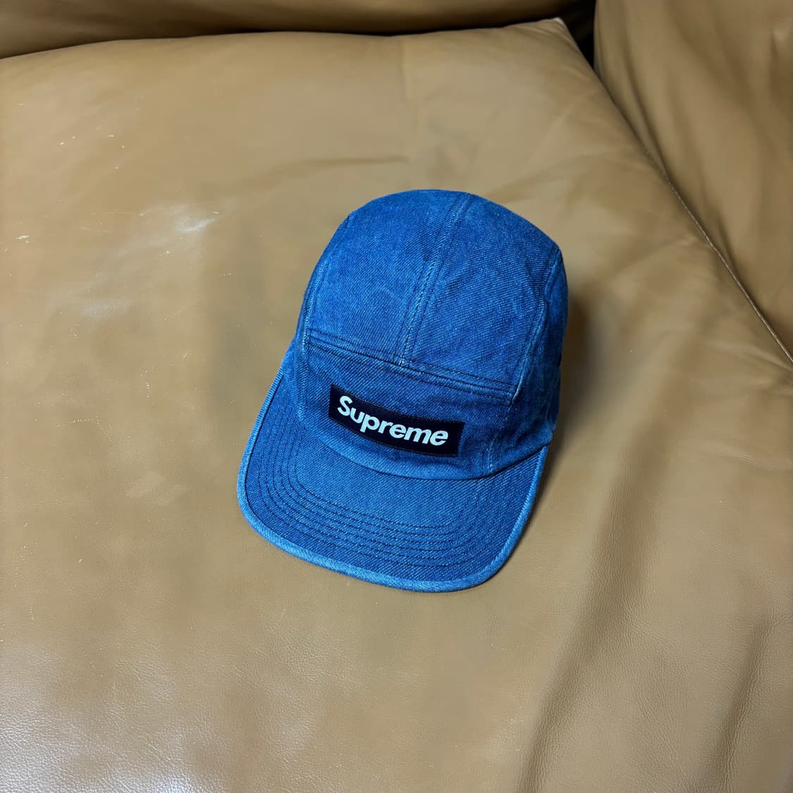 슈프림 캠프캡 모자 박스로고 데님 상품이미지1