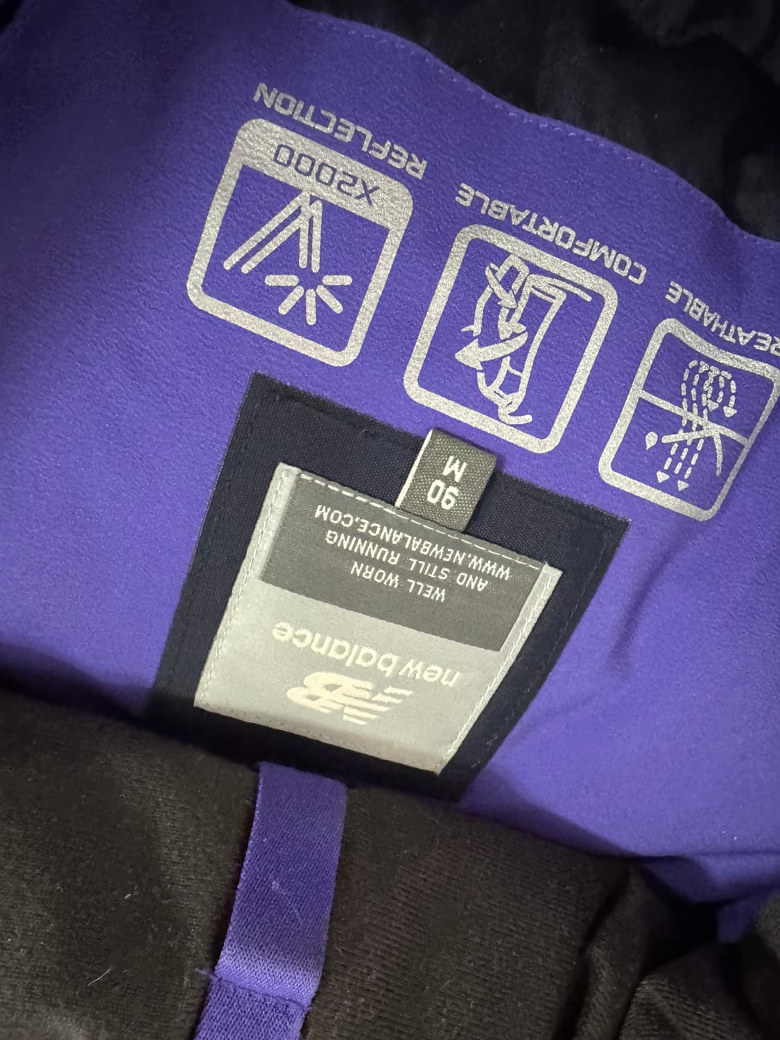 여성 뉴발란스 덕 다운 후드 패딩 점퍼 퍼플 M 상품이미지4