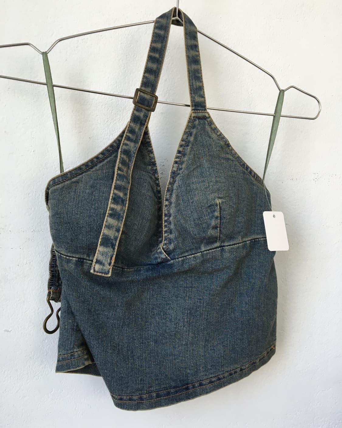 Holter neck denim top 상품이미지2
