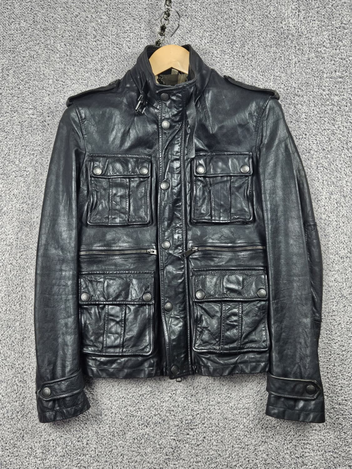 버버리 브릿 카프레더 웨스턴 필드 가죽자켓 ( S ) / 10485 상품이미지1