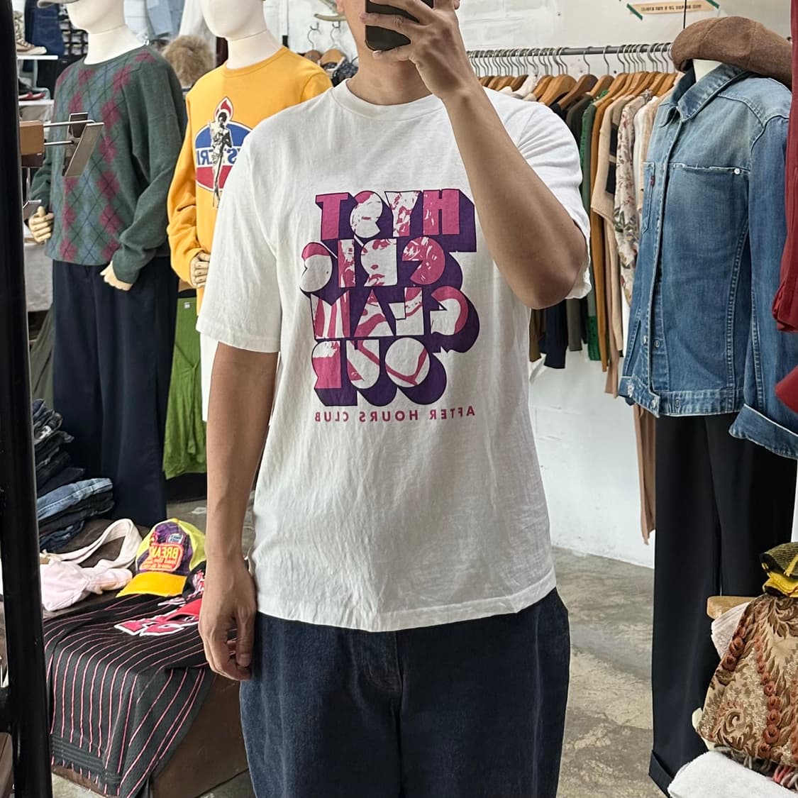 (착용컷) HYSTERIC GLAMOUR 반팔 티셔츠 (남성용 100) 상품이미지2