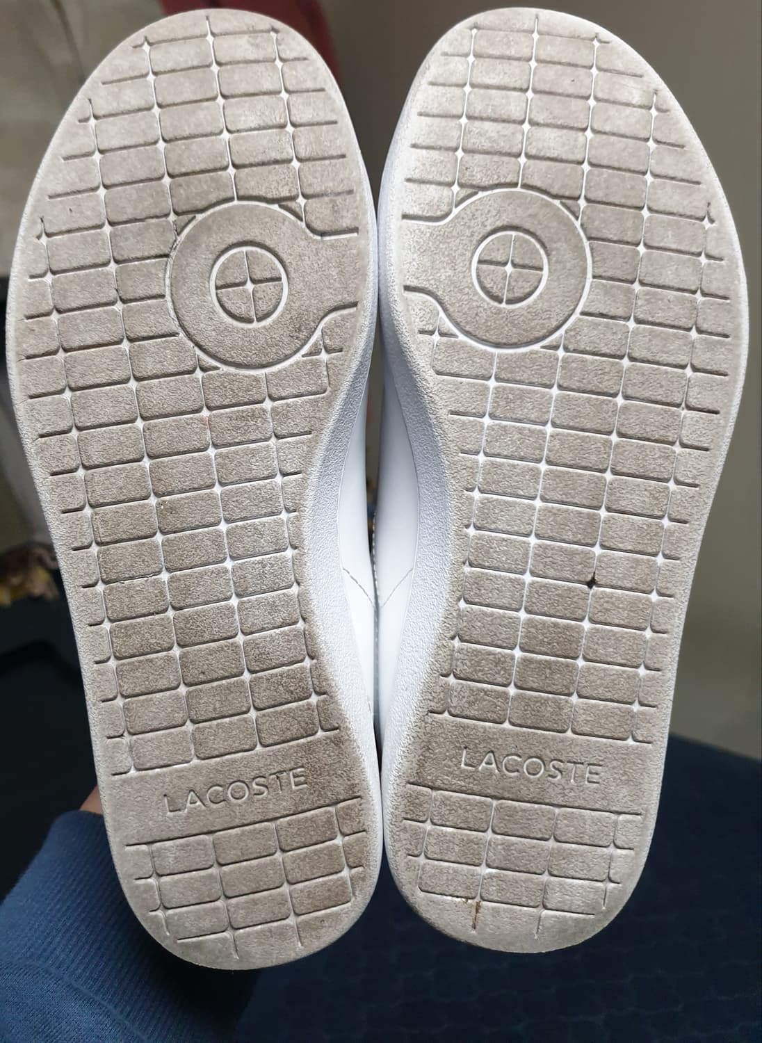 라코스테 벨크로 스트랩 레더 화이트 스니커즈 UK4 (235) 상품이미지6