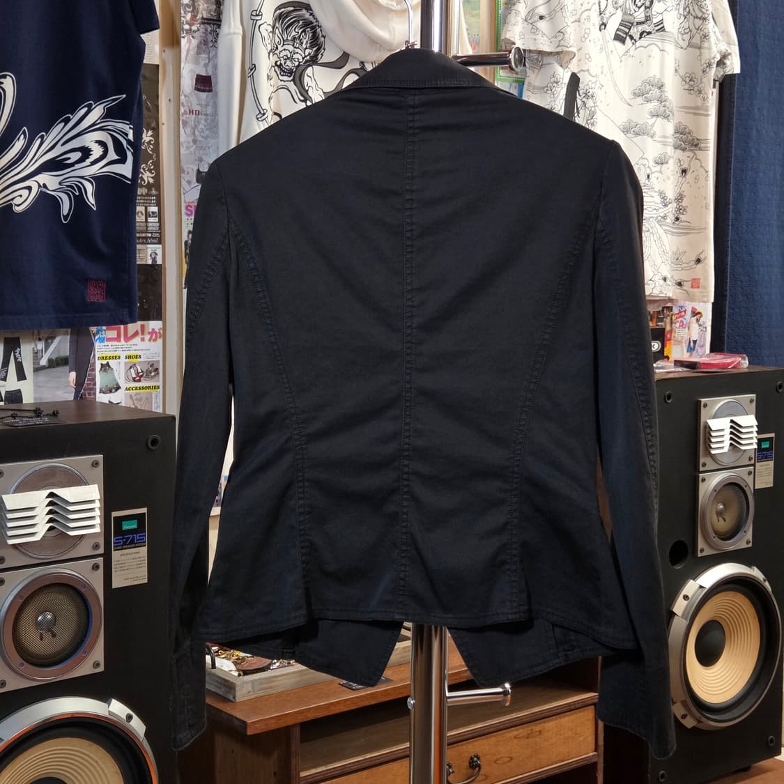 JPN 원버튼 블랙 코튼 슬림핏 블레이져 상품이미지4