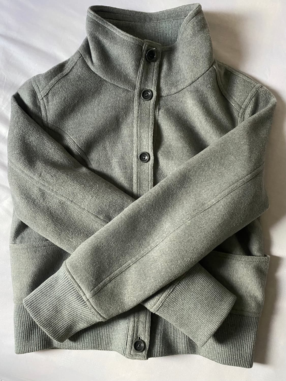 TAKEANAP Napsanaps 그레이 숏 코트 숏코트 하이넥 상품이미지3