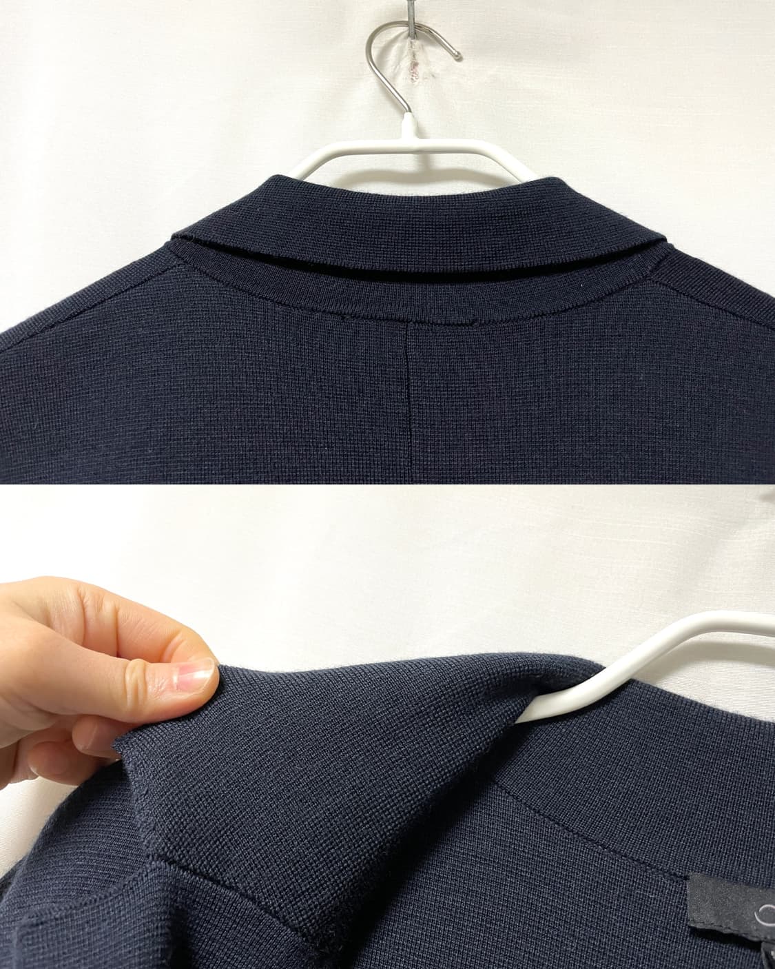 COS 코스 남성 울혼방 니트 블레이저 자켓 L _ 다크네이비 상품이미지8