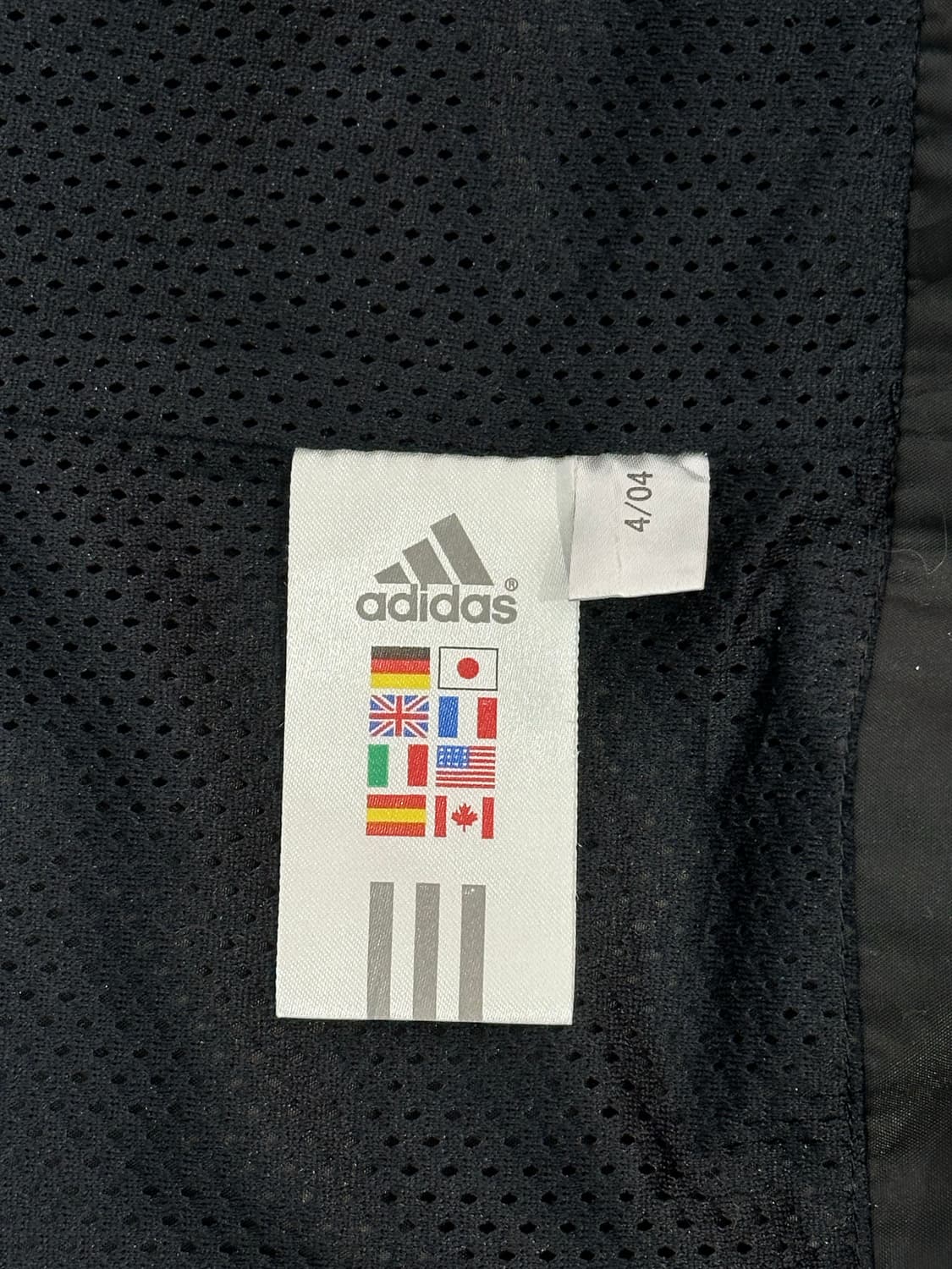 00s 아디다스 블랙 화이트 삼선 스몰 로고 바람막이 트랙 자켓 M 상품이미지8