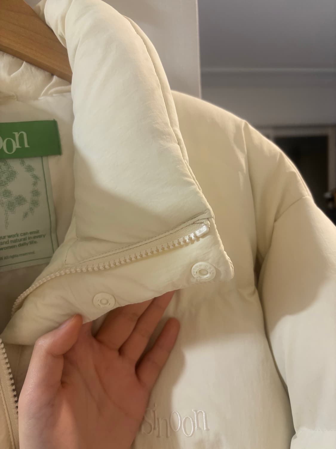 시눈 숏패딩 아이보리 상품이미지5