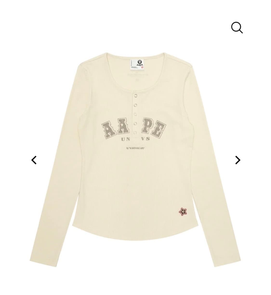 베이프 appe UNVS ribbed henley top 상품이미지1