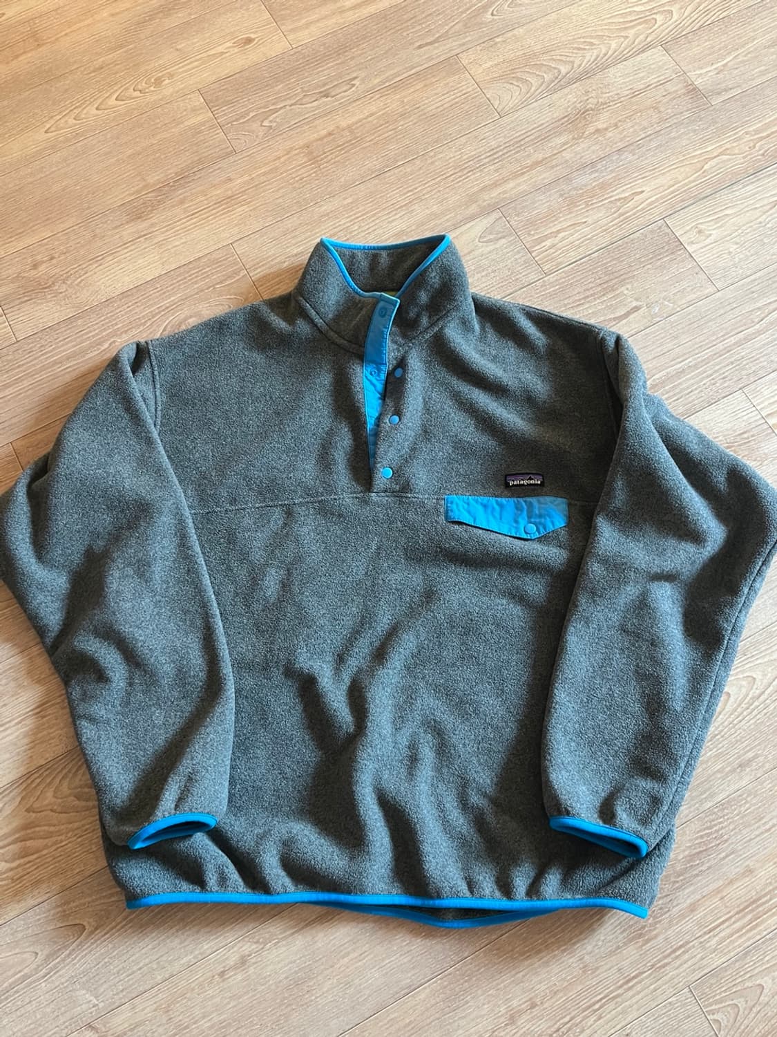 파타고니아 신칠라 니켈 스키이블루 플리스 후리스 맨투맨 아노락 xl 상품이미지5
