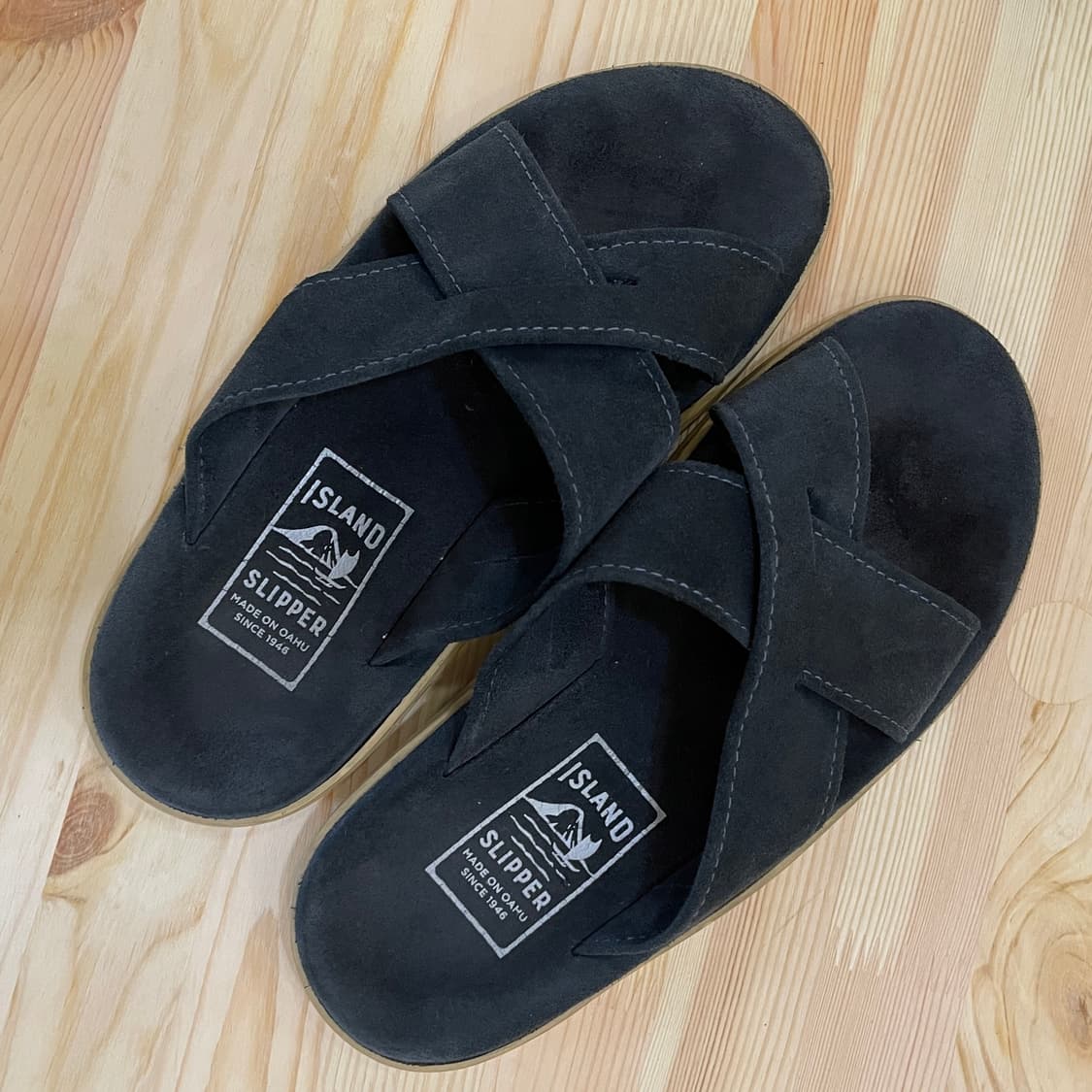 Island Slipper Suede Slide Navy 상품이미지3