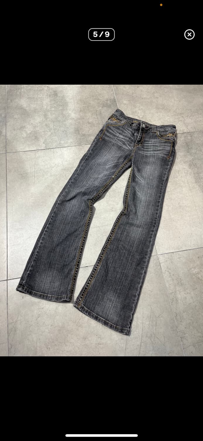 일본 빈티지 흑청 부츠컷 데님 상품이미지4