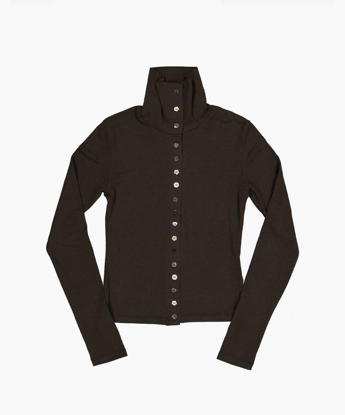 나비버스 Bottan cardigan_Khaki brown 상품이미지1