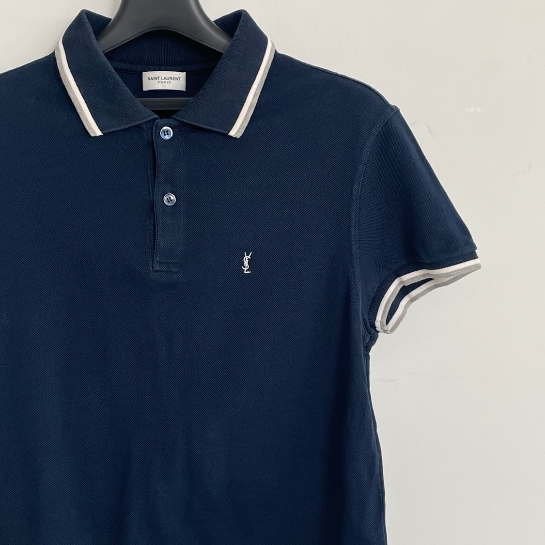 에디슬리먼 13s 생로랑 M,95 카세르 피케 네이비 PK 폴로 티셔츠 상품이미지3
