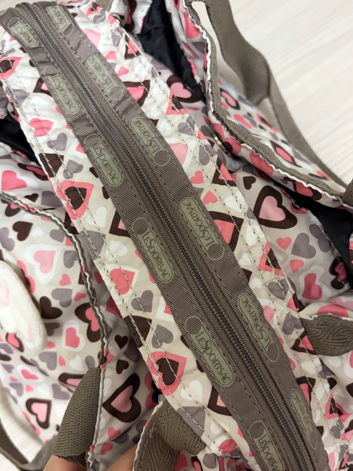 갸루맛 레스포삭 하트 땡땡이 숄더백 상품이미지4