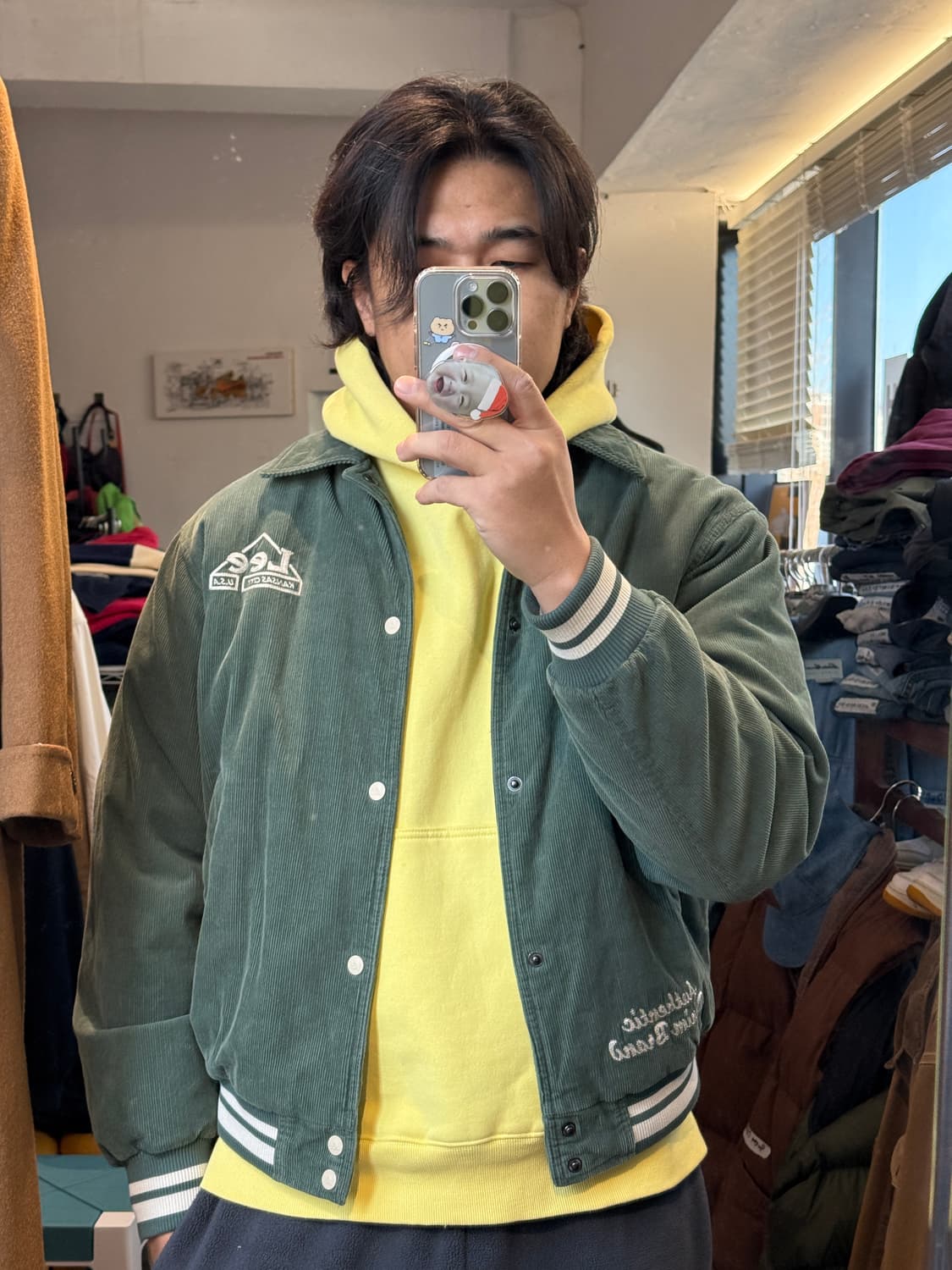 Lee 리 코듀로이 바시티 그린 L 상품이미지9