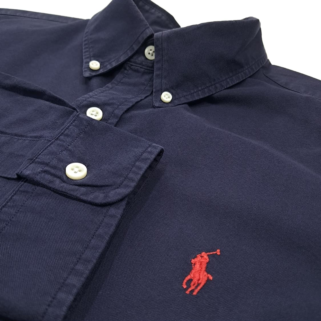 CL526 XL 폴로 코튼 버튼다운 다크네이비 셔츠 남방 상품이미지4