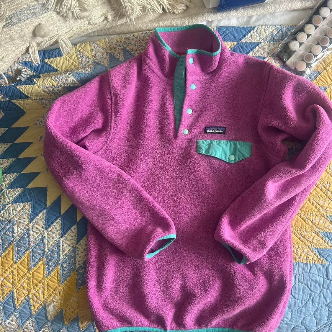 10s 파타고니아 신칠라 스냅-T 핑크/민트 상품이미지2