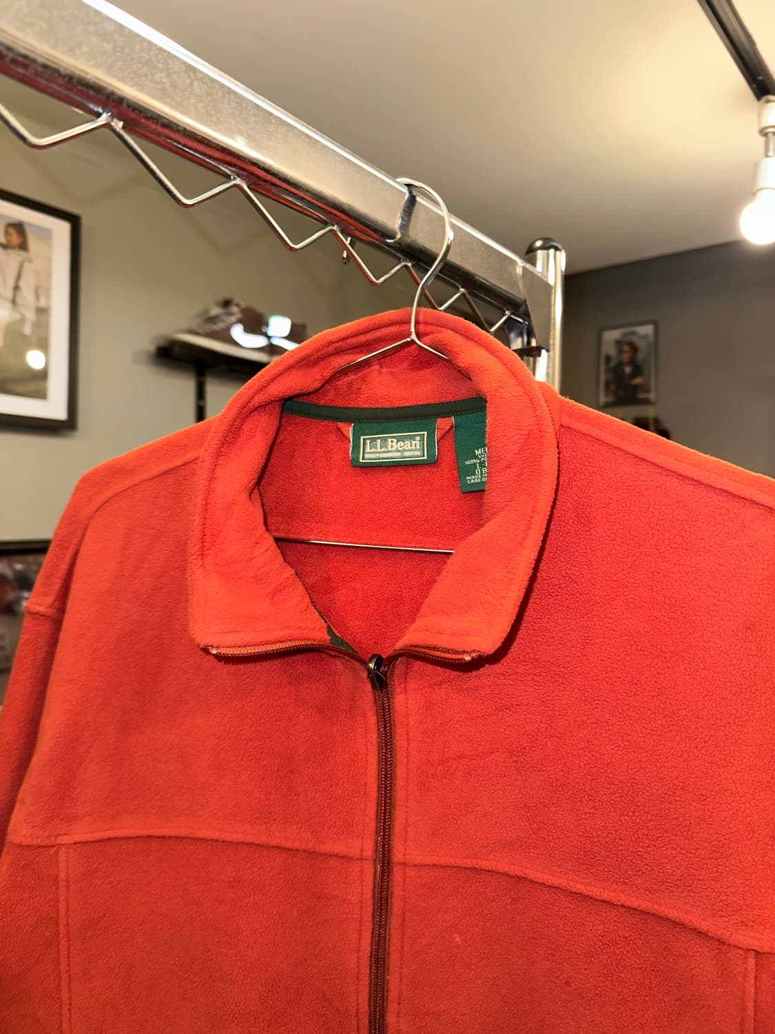 LL Bean material orange fleece jacket 상품이미지3