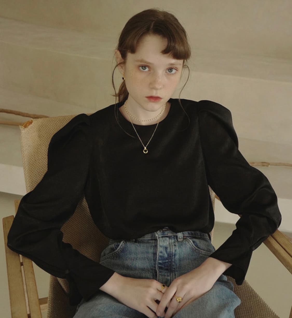 플로움 minuet blouse cream 상품이미지5