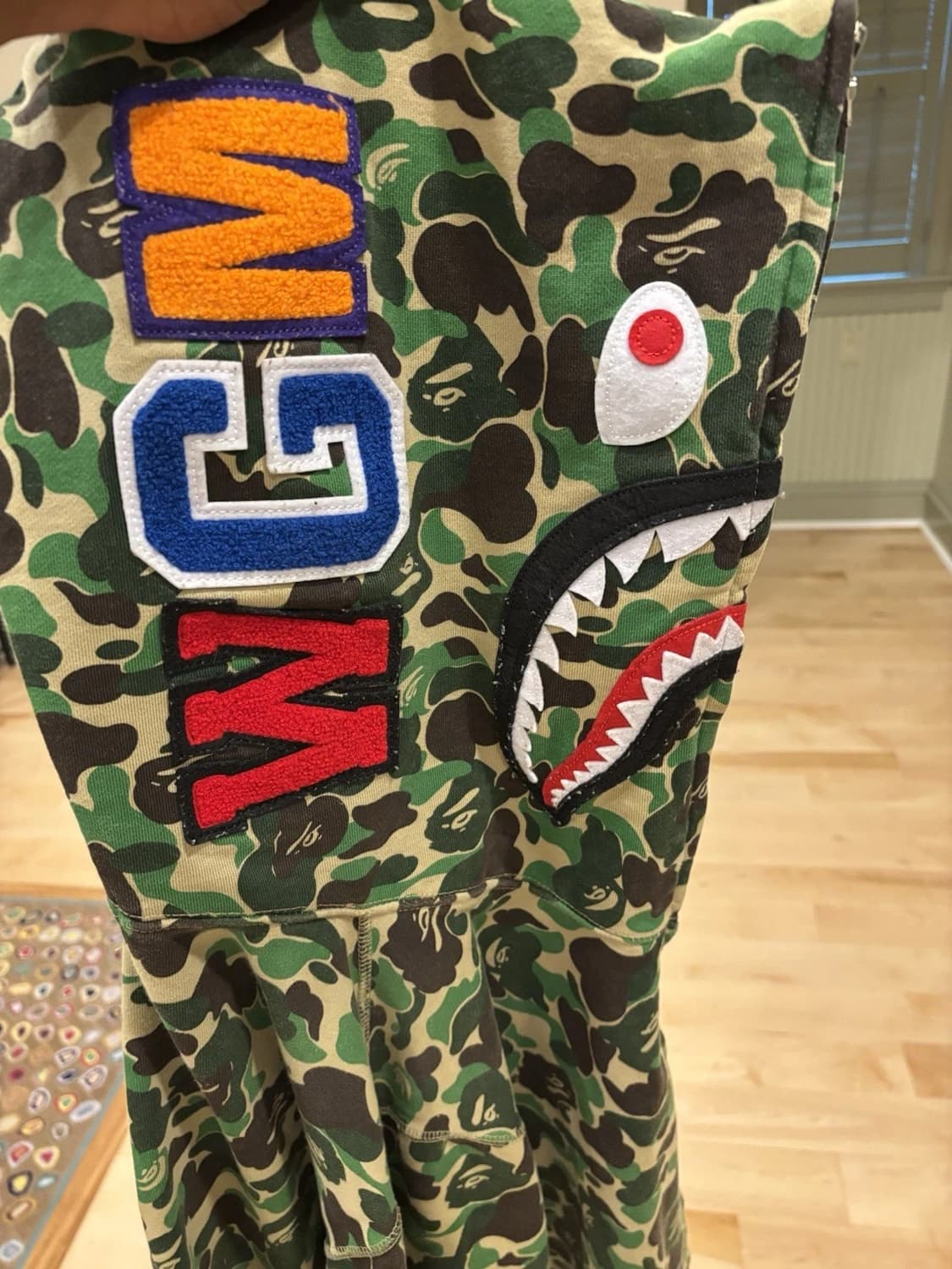 베이프 샤크 후드집업 녹계 M 상품이미지1