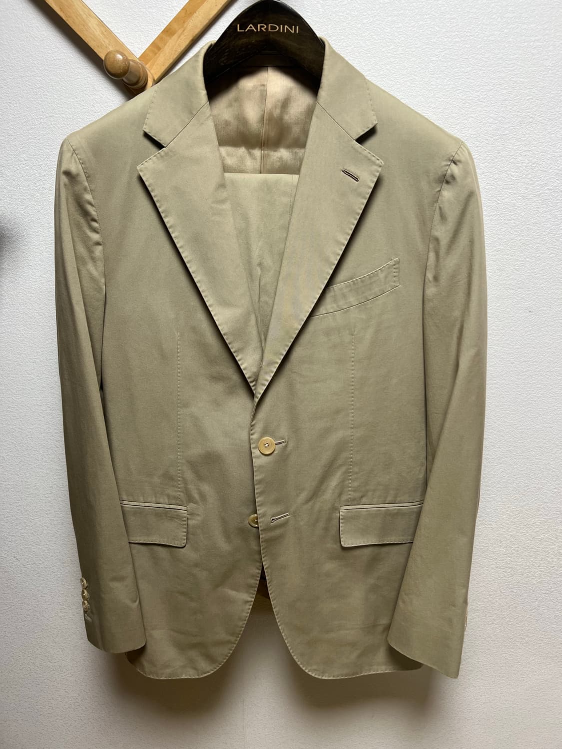 카루소 코튼 베이지 수트 셋업 50사이즈 상품이미지1