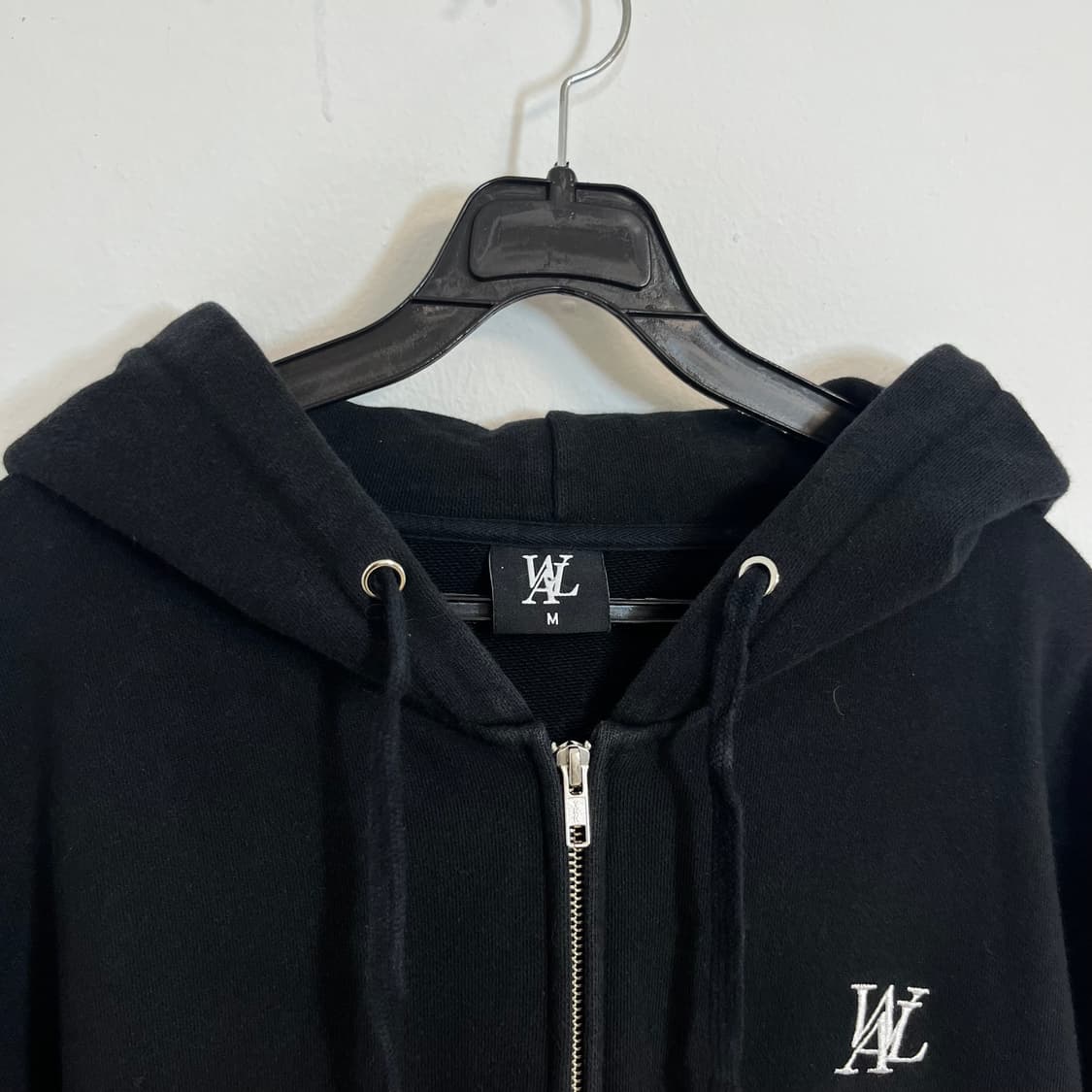 WOOALONG black hoodie zip-up 상품이미지7