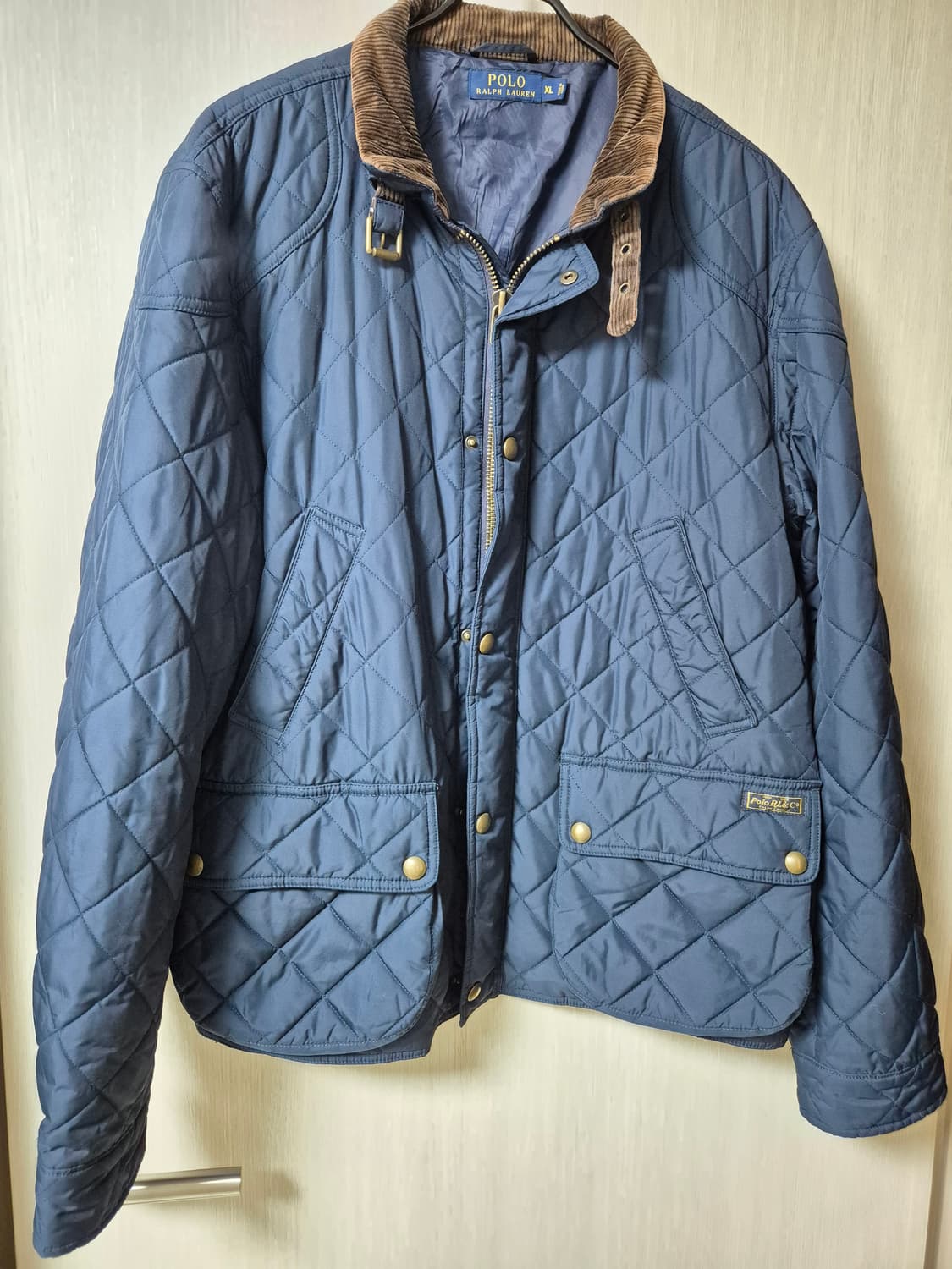 (정품) 폴로 코듀로이카라 퀼팅자켓 XL 누빔자켓 상품이미지1