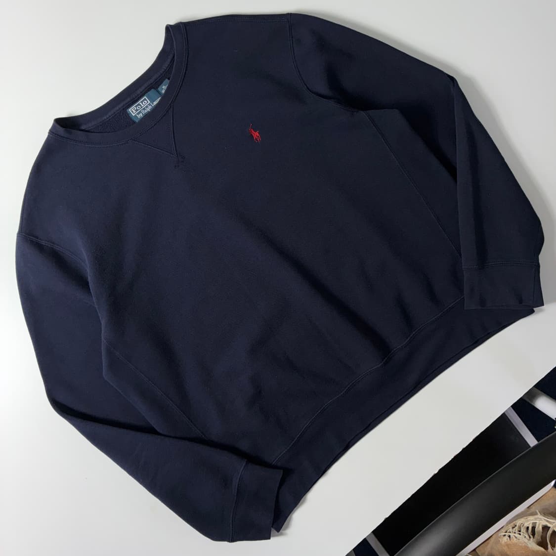 Polo  폴로 랄프로렌 자수 코튼 네이비 라운드 맨투맨  상품이미지2