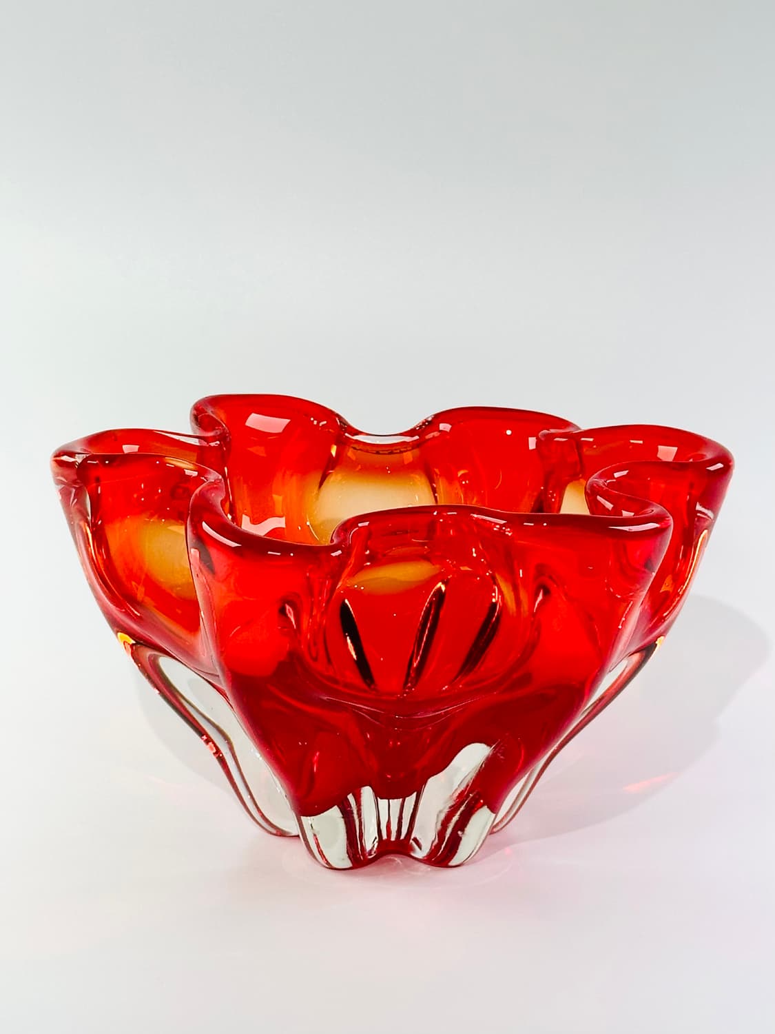 Vintage sanyu artglass handkerchief bowl 상품이미지3