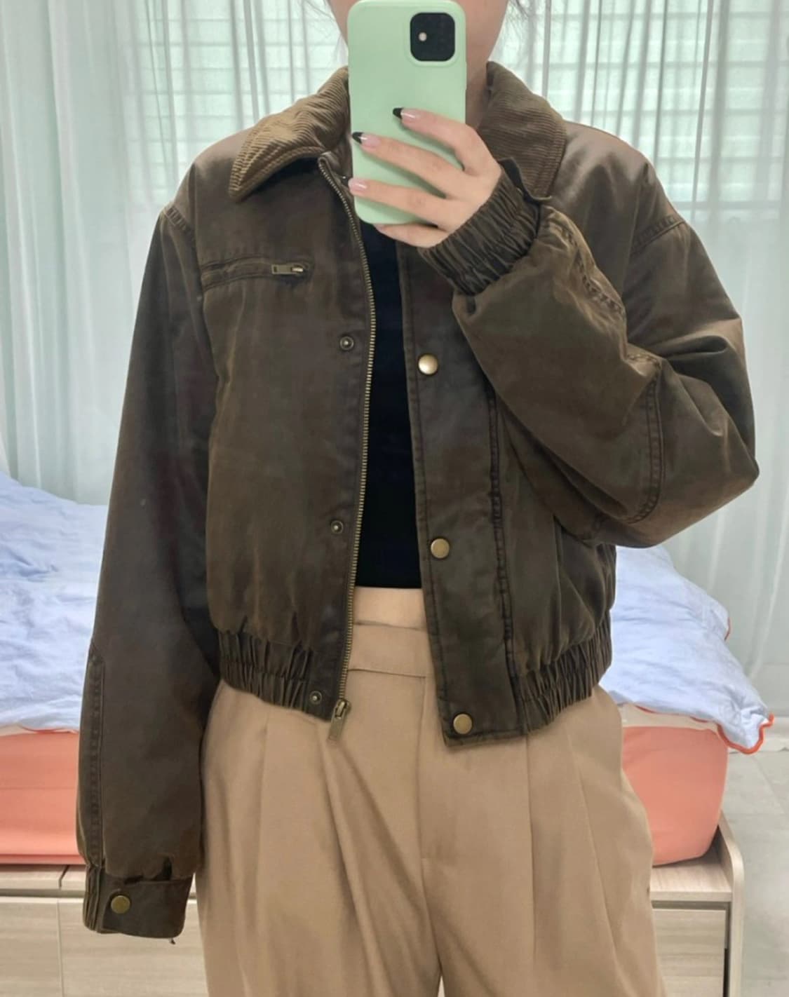 자라 빈티지워싱 봄버 자켓 상품이미지2