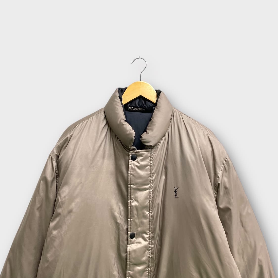 입생로랑 YSL 리버시블 블랙/베이지 구스 패딩 2XL   상품이미지2