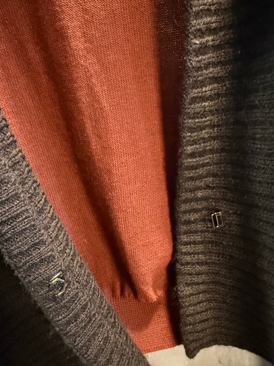 F 시스템 SYSTEM 레이어드 니트 가디건 브라운 상품이미지3