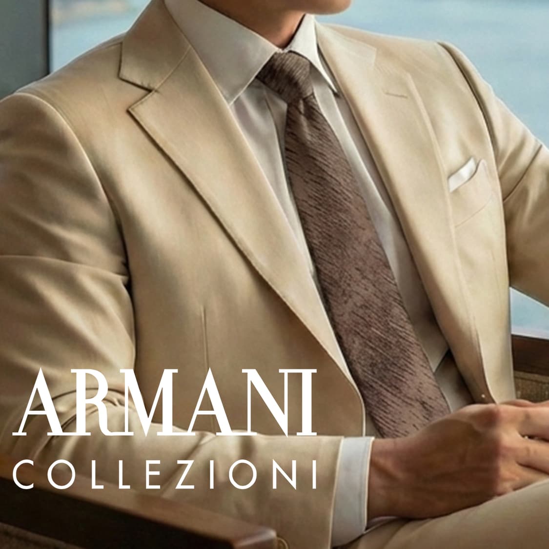 아르마니 꼴레지오니 브라운 패턴 넥타이 9.8cm A등급 K2448 상품이미지1