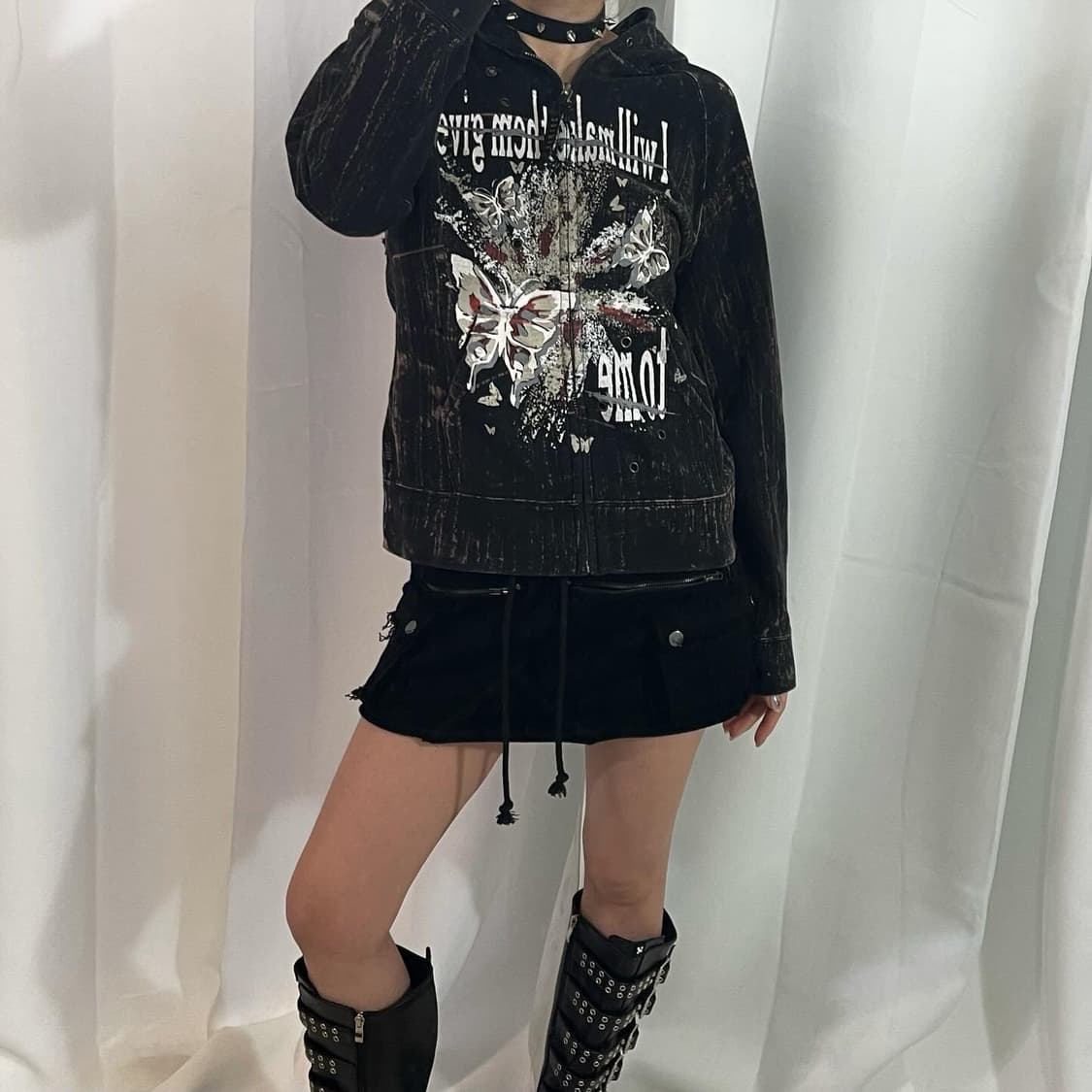 butterfly hood zip-up 상품이미지3