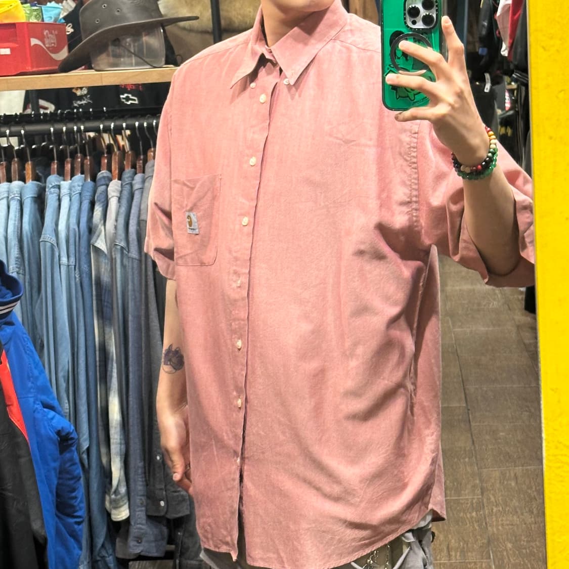 [HI] 칼하트 반팔셔츠 핑크 상품이미지3