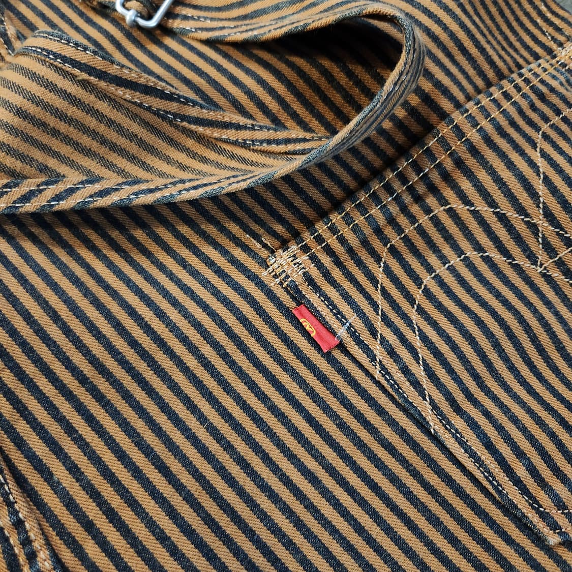 미사용)리바이스 레드탭 히코리 데님 오버롤 멜빵바지 L 상품이미지7