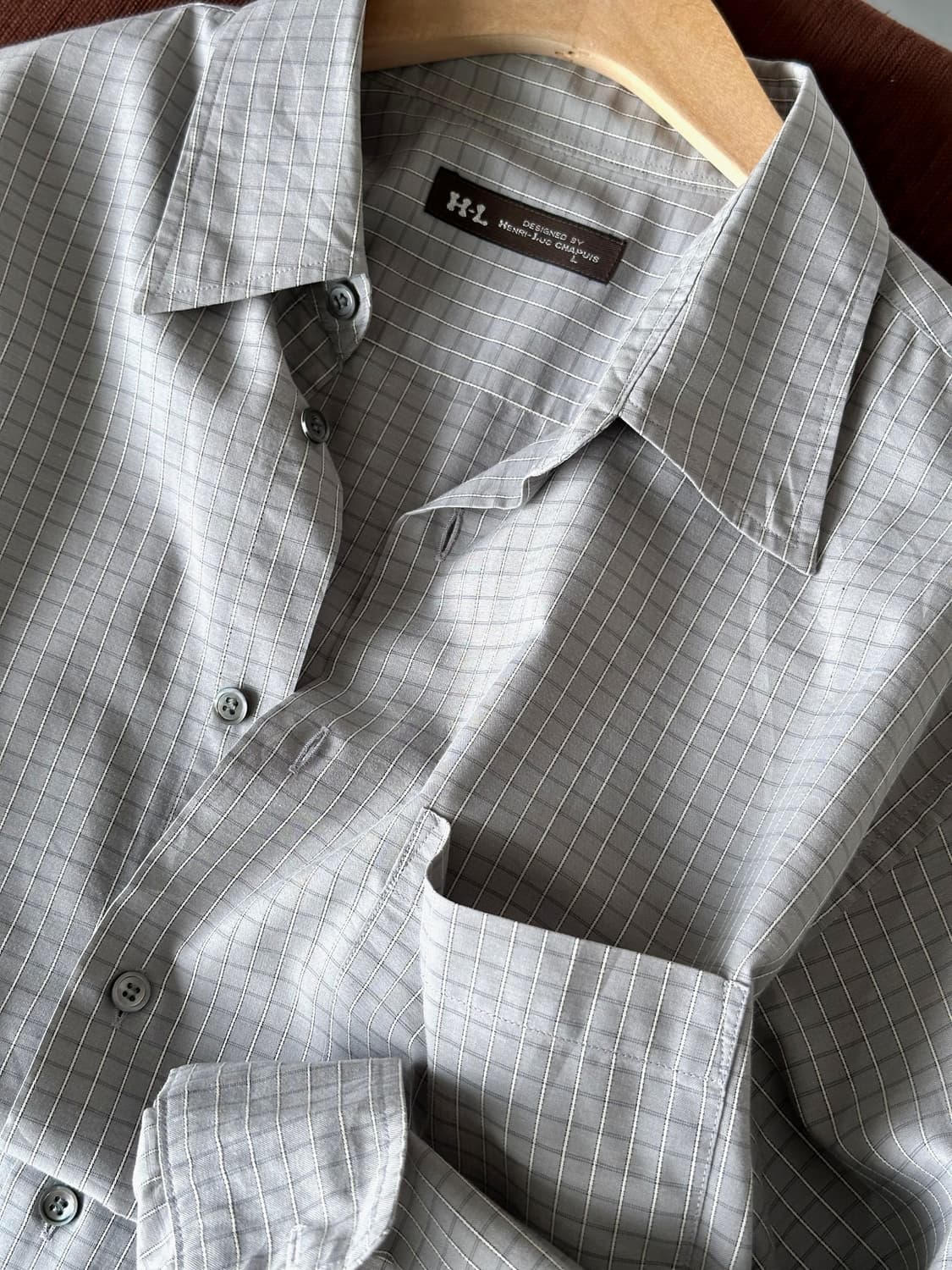 Light cotton graph check L/S shirt 상품이미지2