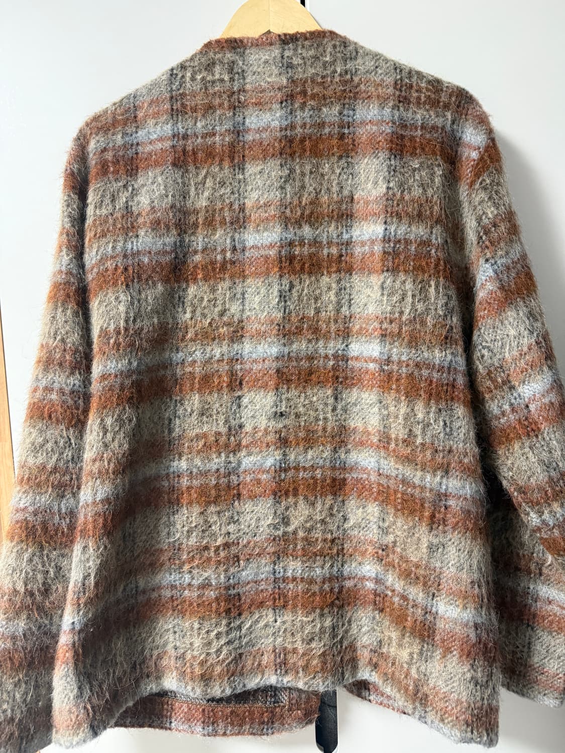 아워레가시 모헤어 가디건 체크 46 상품이미지2